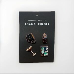 Starbucks Reserve Roastery Siren & Coffee Enamel Pin Set